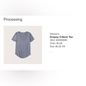 Abercrombie & Fitch Soft & Drapey V- neck tee | XS | blueish purple